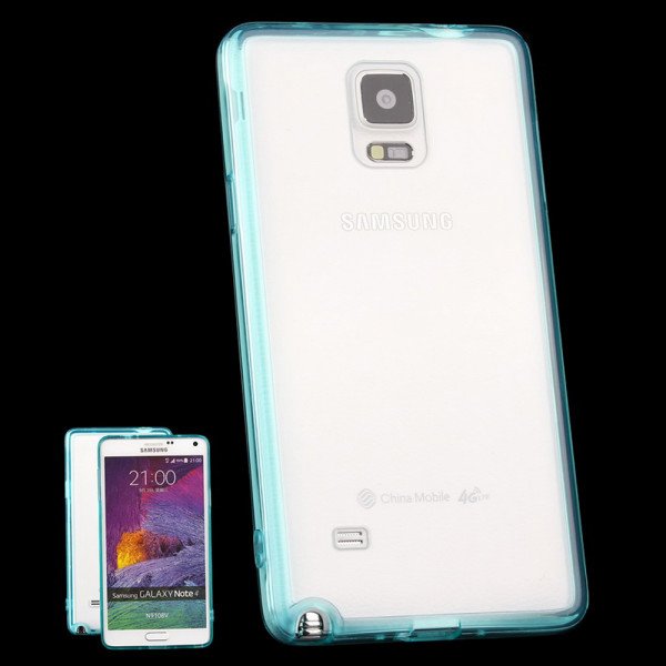 Wholesale Samsung Galaxy Note 4 Crystal Clear Hybrid Case (Blue)